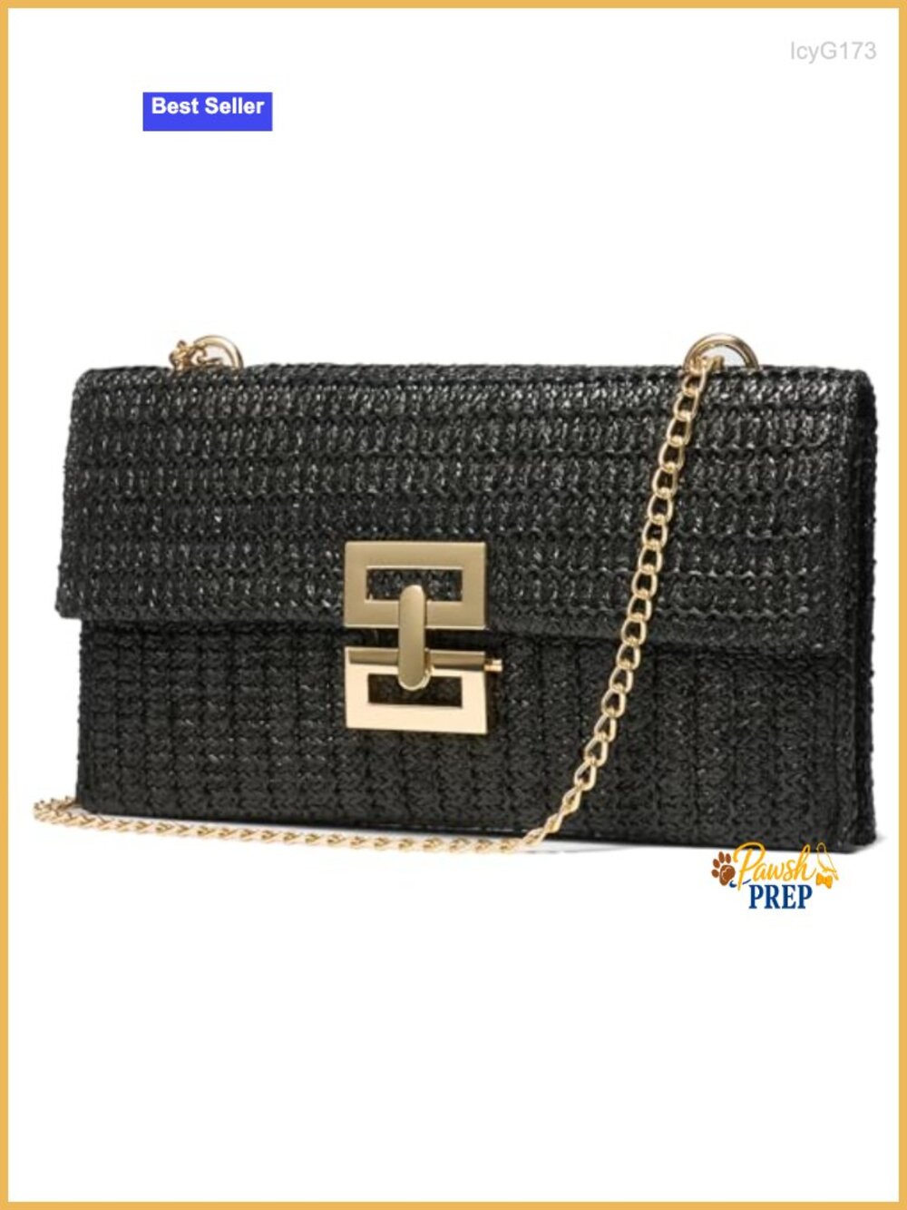 Raffia Straw Clutch Purse Women Woven Handbag Summer Beach Crossbody Shoulder